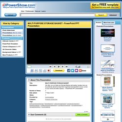 MULTI PURPOSE STORAGE BASKET PowerPoint presentation