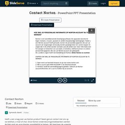 Contact Norton PowerPoint Presentation, free download - ID:10416030