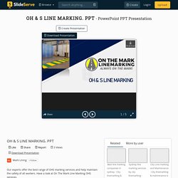 OH & S LINE MARKING. PPT PowerPoint Presentation, free download - ID:10476937