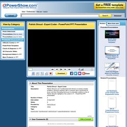 Patrick Stroud - Expert Coder