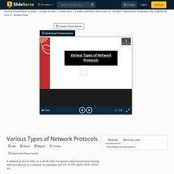 Various Types of Network Protocols