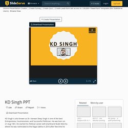 KD Singh PPT PowerPoint Presentation, free download - ID:10682650