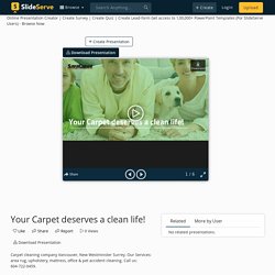 Your Carpet deserves a clean life! PowerPoint Presentation, free download - ID:10807423