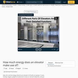 What are parts of an elevator and how does it work?