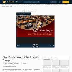 Clem Doyle - Head of the Education Group