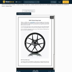 BMW Wheels Fitting Guide PowerPoint Presentation, free download - ID:10967159