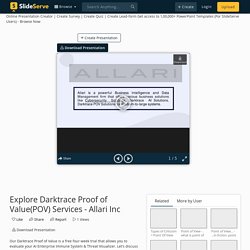 Explore Darktrace Proof of Value(POV) Services