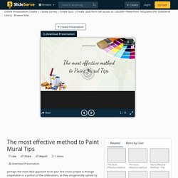 The most effective method to Paint Mural Tips