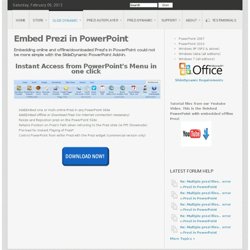 Embedding Prezi in Powerpoint - PowerPoint Prezi non linear presentation add-ons