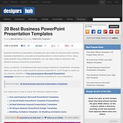 20 Best Business PowerPoint Presentation Templates