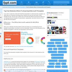 Top Free Websites Where to Download Microsoft Templates