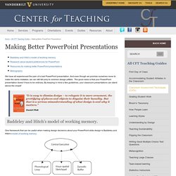 Making Better PowerPoint Presentations