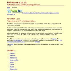 PowerTalk - automatic speech for PowerPoint presentations