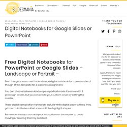 Digital Notebooks for Google Slides or PowerPoint