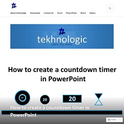 How to create a countdown timer in PowerPoint – tekhnologic