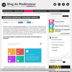 5 modèles PowerPoint totalement gratuits