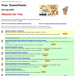 Free PowerPoints for GCSE and IGCSE Physics for You - downloads, freeware