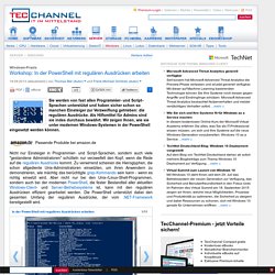 In der Powershell mit regulären Ausdrücken arbeiten