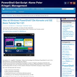 PowerShell Basis Video Tutorial Teil 1