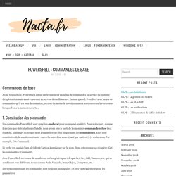 Powershell : Commandes de base – Nacta.fr