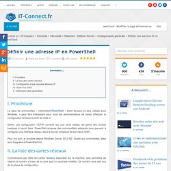 Définir une adresse IP en PowerShell