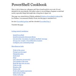 PowerShell Cookbook