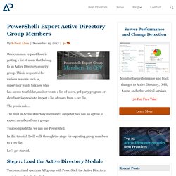 PowerShell: Export Active Directory Group Members