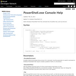 PowerShell.exe Console Help