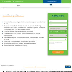 PowerShell Training in Noida,7+ years experienced Trainers, Request Demo