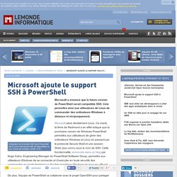 Microsoft ajoute le support SSH à PowerShell