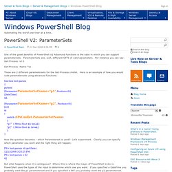 PowerShell V2: ParameterSets - Windows PowerShell Blog