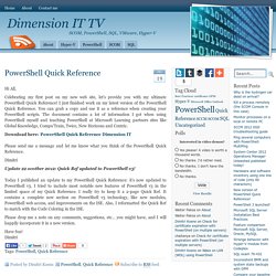 PowerShell Quick Reference - Dimension IT TV