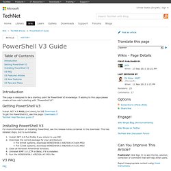 PowerShell V3 Guide