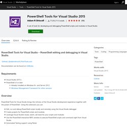 PowerShell Tools for Visual Studio 2015 - Visual Studio Marketplace