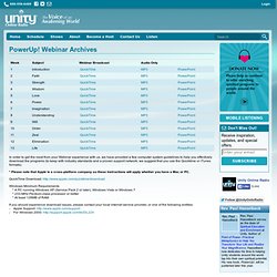 PowerUp! Webinar Archives