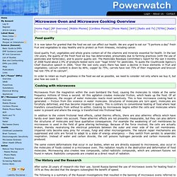 Powerwatch - Microwave Oven and Microwave Cooking Overview