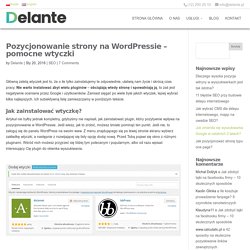 Pozycjonowanie strony na Wordpressie - pomocne wtyczki