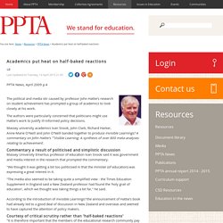 PPTA - Academics put heat on half-baked reactions