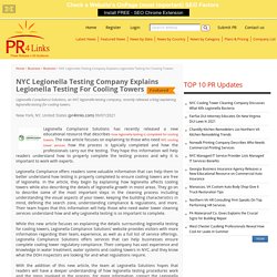 NYC Legionella Testing Company Explains Legionella Testing For Cooling Towers