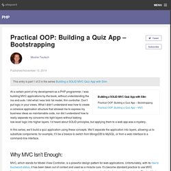 Practical OOP: Building a Quiz App - Bootstrapping
