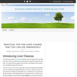 Practical Tips for Liver Cleanse That You Can Use Immediately - quicksilverscientific.over-blog.com