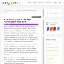A practical guide to creating learning scenarios: part 1