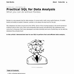 Practical SQL for Data Analysis