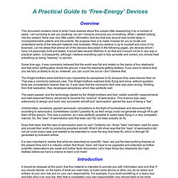 Practical Guide to Free-Energy Devices - Introduction