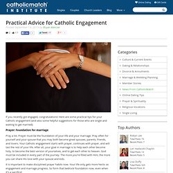 Practical Advice for Catholic Engagement « Catholic Match Institute
