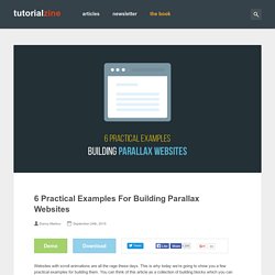 6 Practical Examples For Building Parallax Websites