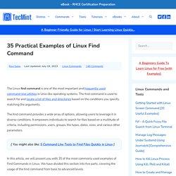35 Practical Examples of Linux Find Command