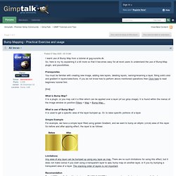 Bump Mapping - Practical Exercise and usage