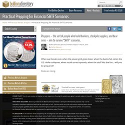 Practical Prepping for Financial SHTF Scenarios - Bullion.Directory