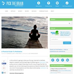 A Practical Guide To Meditation